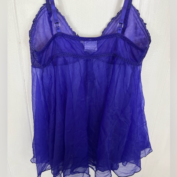 Frederick’s Of Hollywood Purple Sheer Babydoll Cami Sz M - Picture 10 of 10